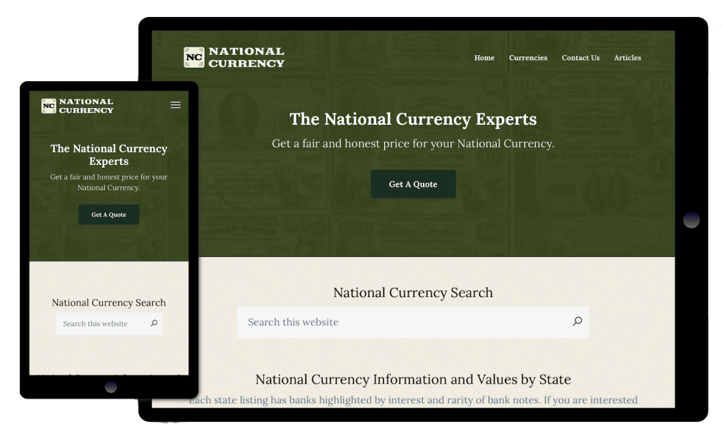 National Currency Website