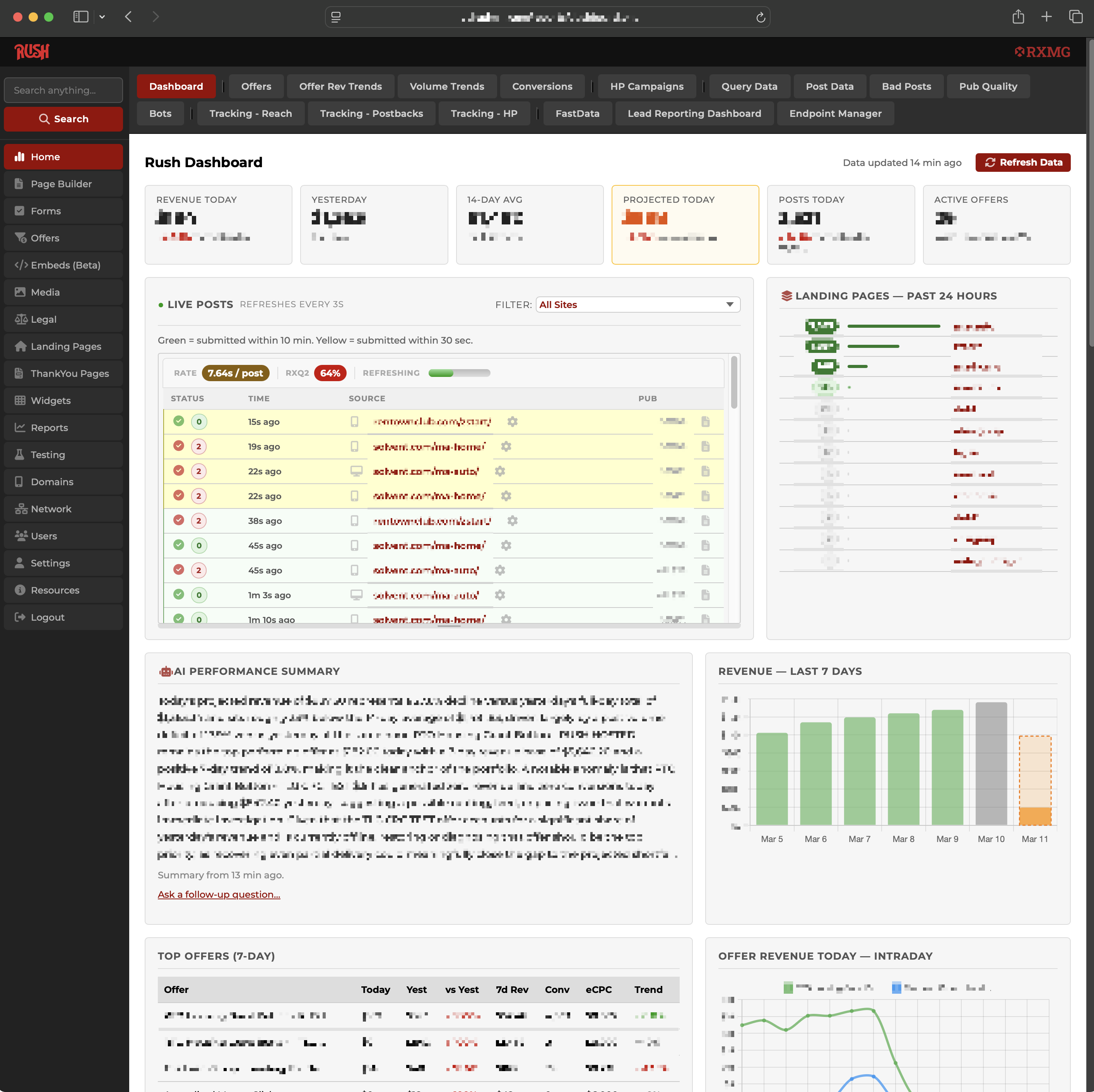 Rush Admin — Lead Generation Back-Office